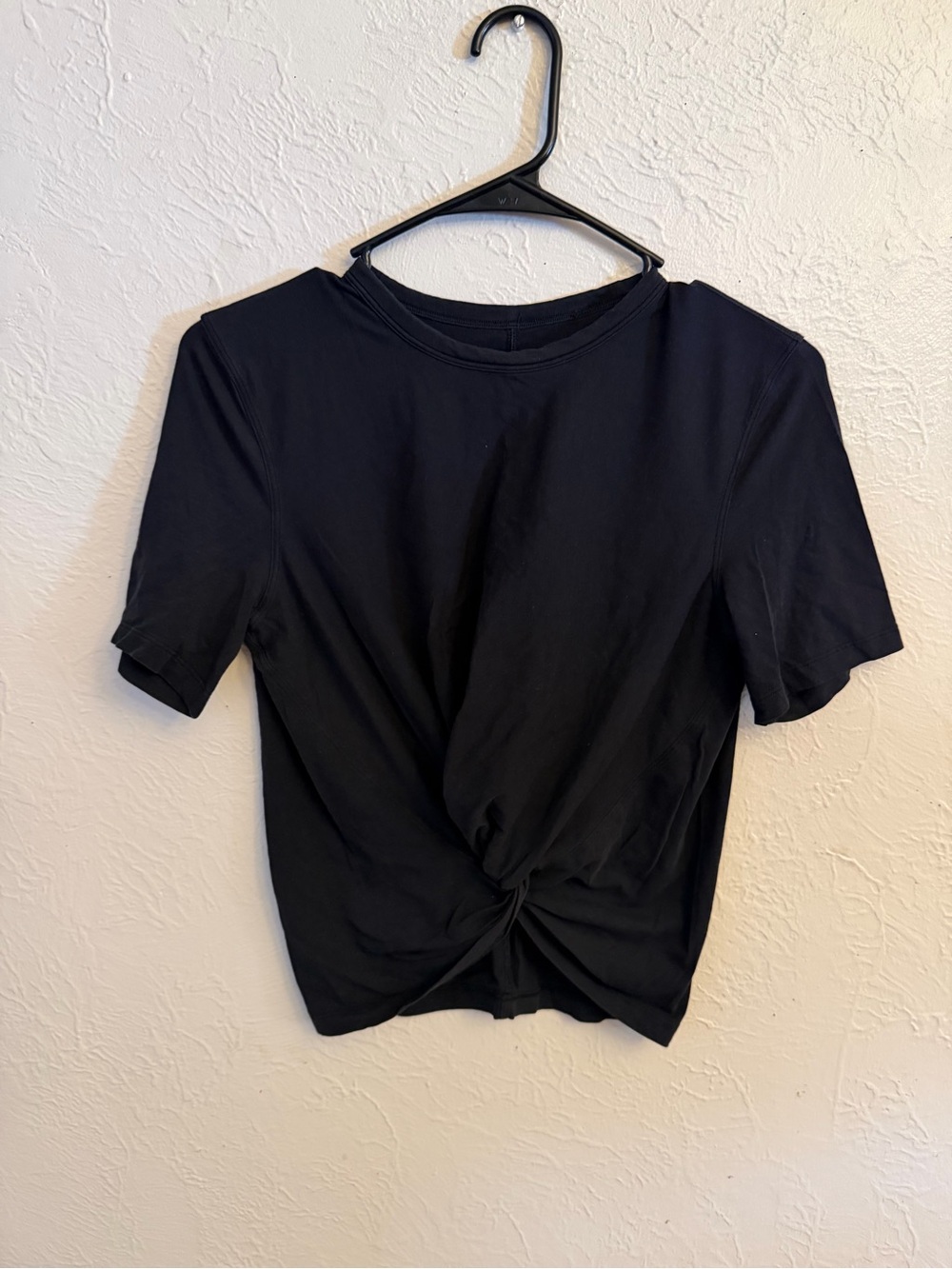lululemon athletica Black Twist-Knot Crop Tee